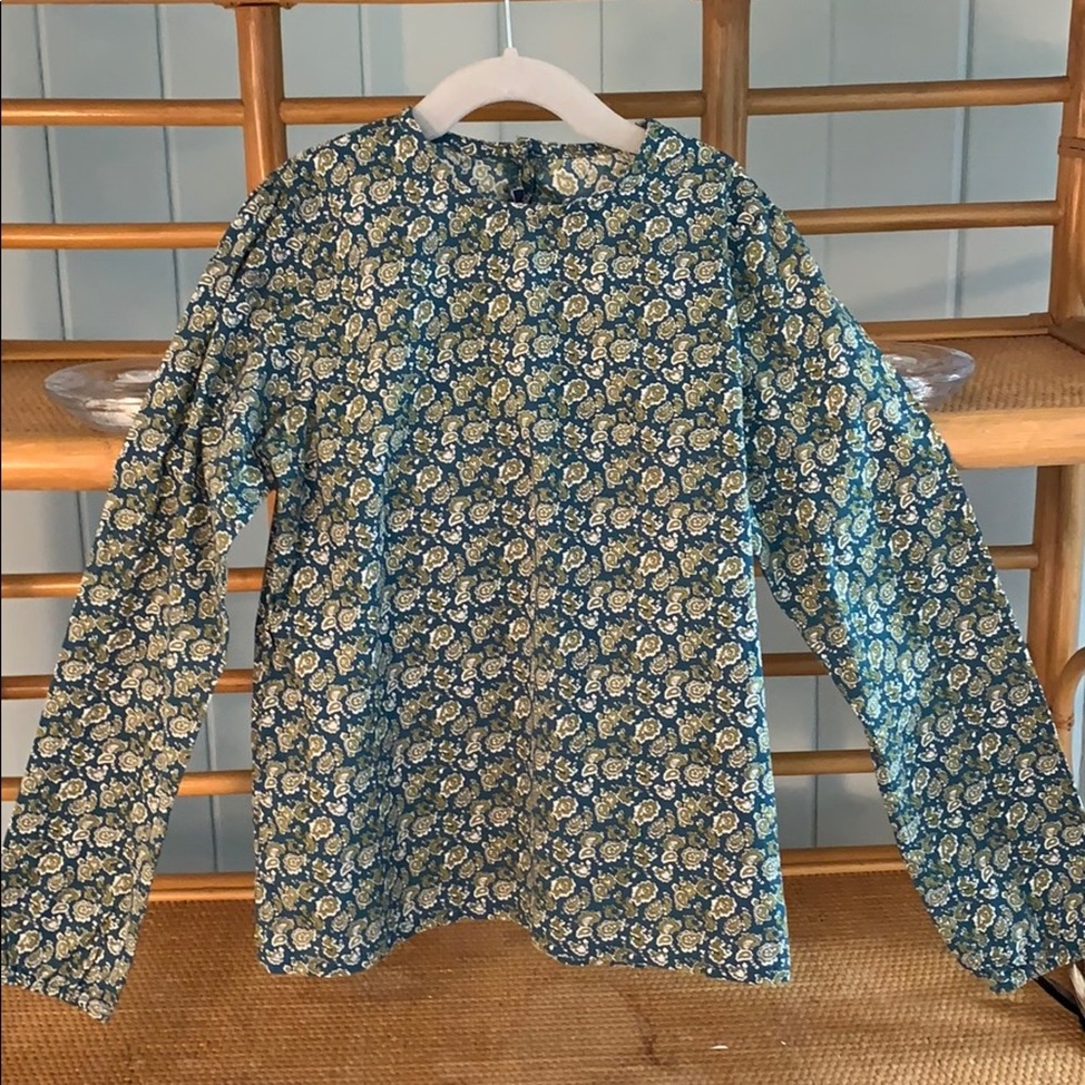 KIPP Girls Paisley Button Down Blouse EUC